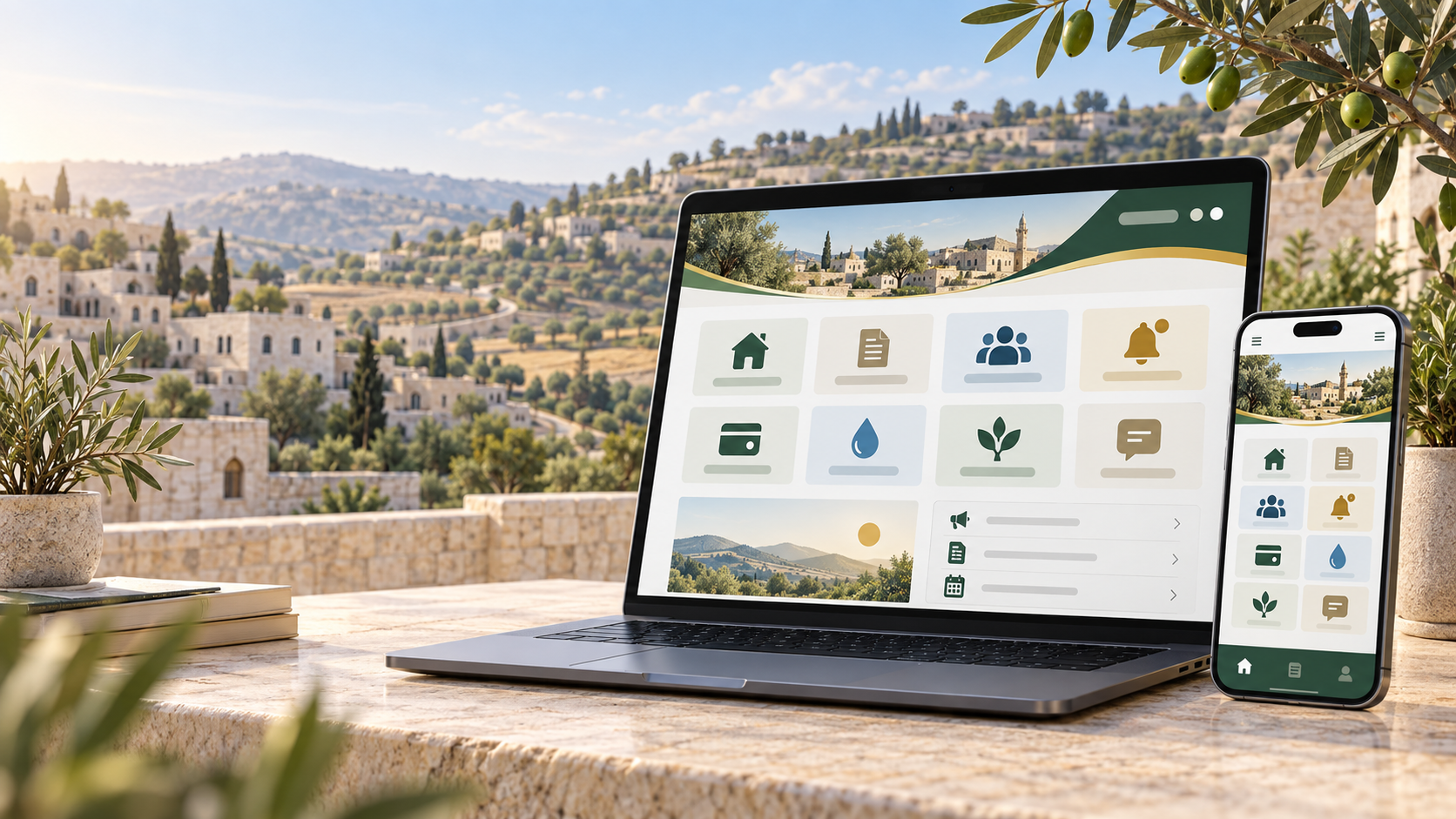 مجلس قروي عين يبرود يطلق المرحلة التجريبية لمنصته الرقمية وبوابة المواطن